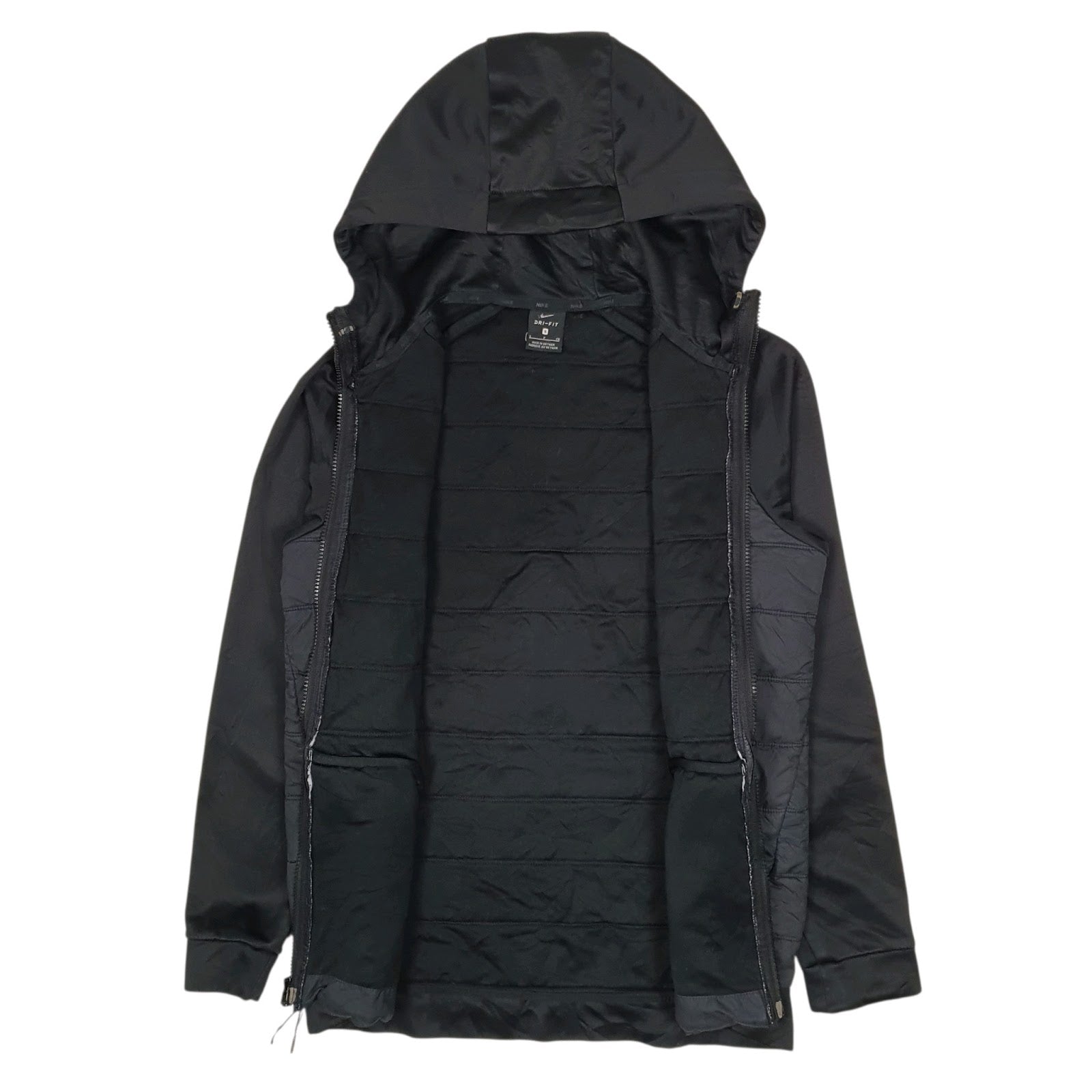 Mens Black Nike Dri Fit Puffer Softshell  Coat