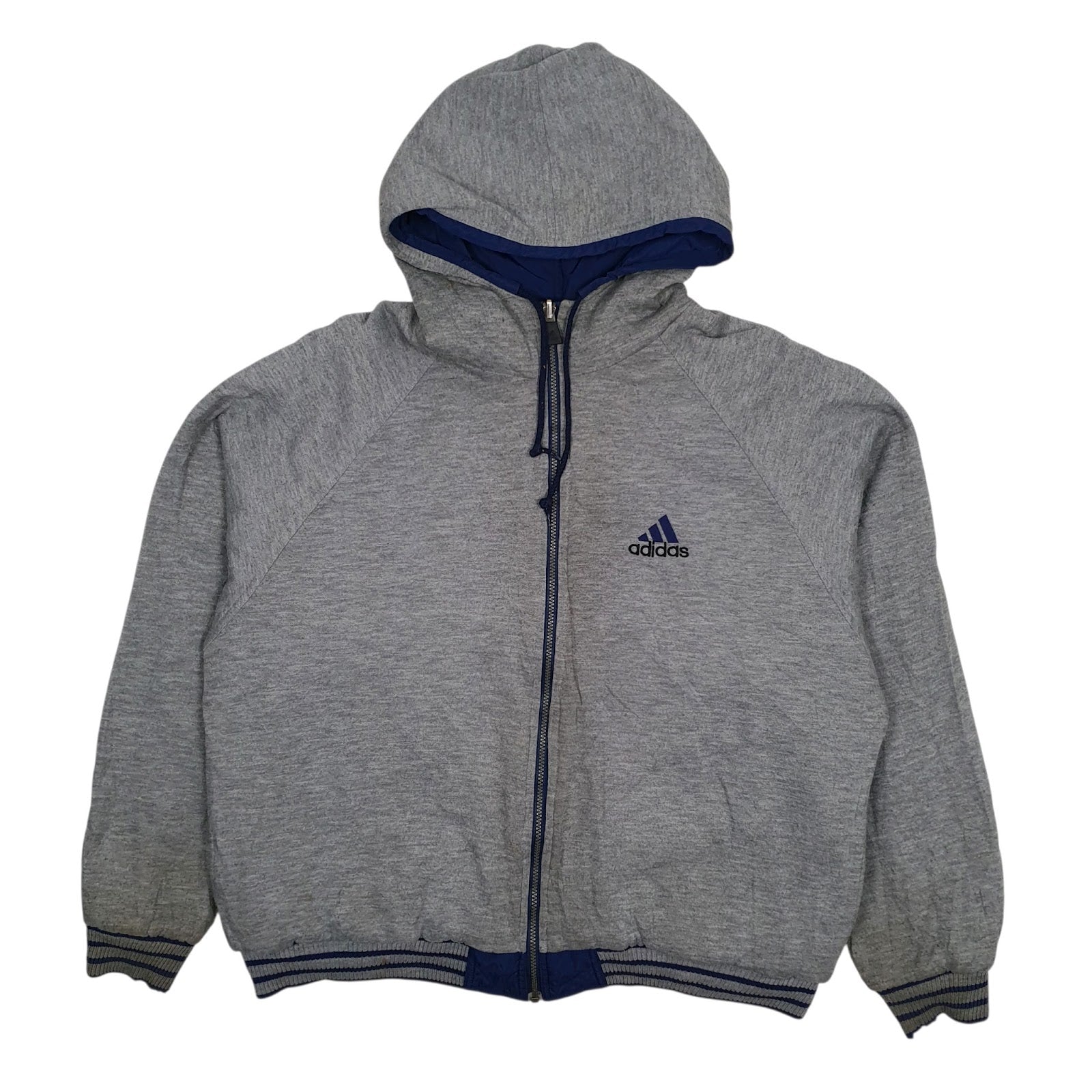 Mens Navy Adidas Reversible Vintage 90s  Coat