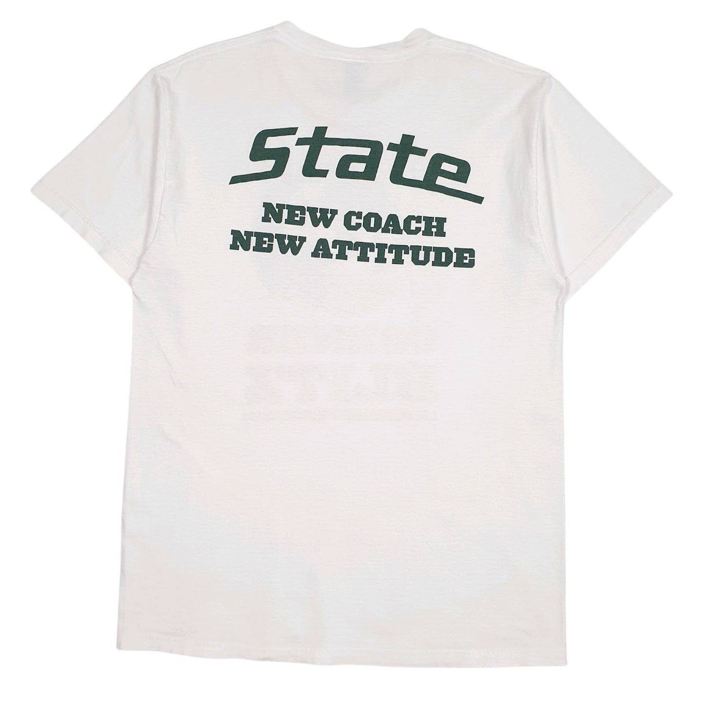 Mens White Fruit Of The Loom Corner Blitz Michigan State University  T Shirt