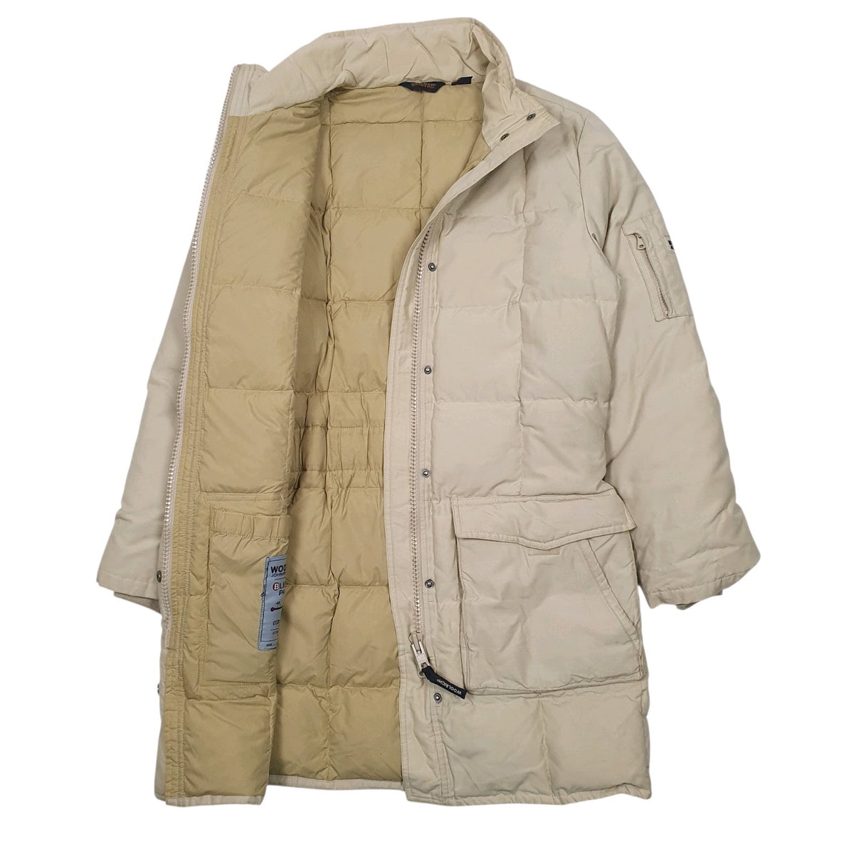 Womens Beige Woolrich Longline  Coat
