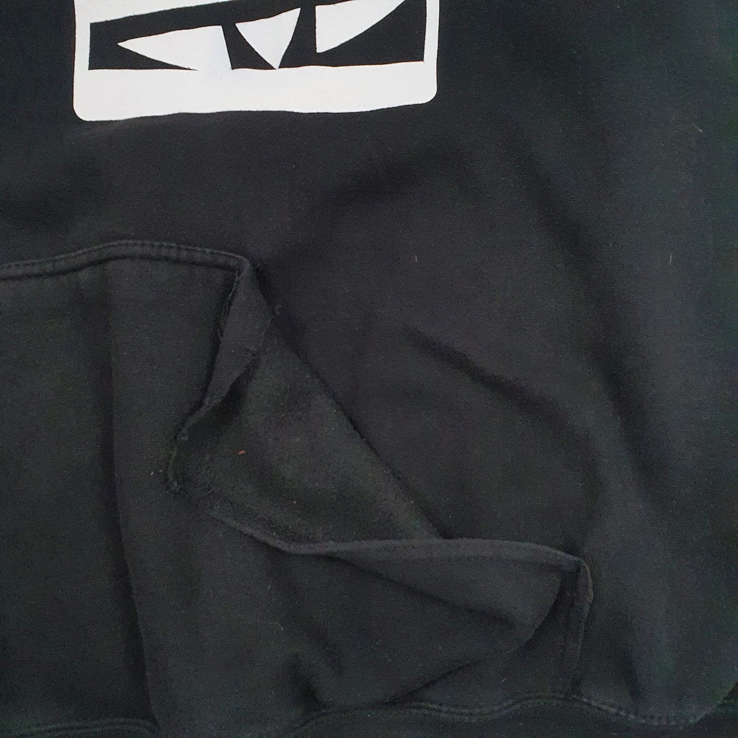 Mens Black Adidas Spellout Hoodie Jumper