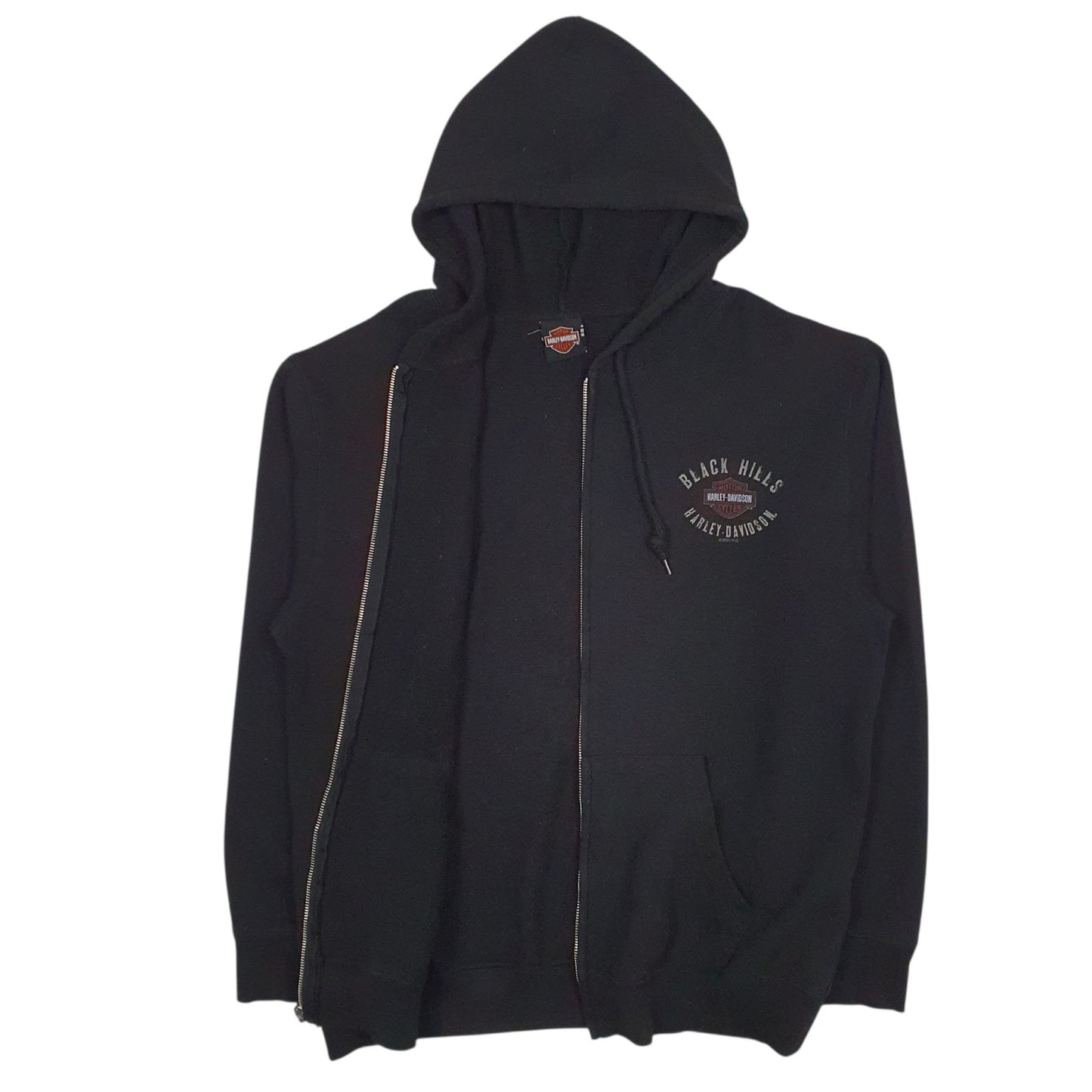 Mens Black Harley Davidson Graphic Full Zip Jumper