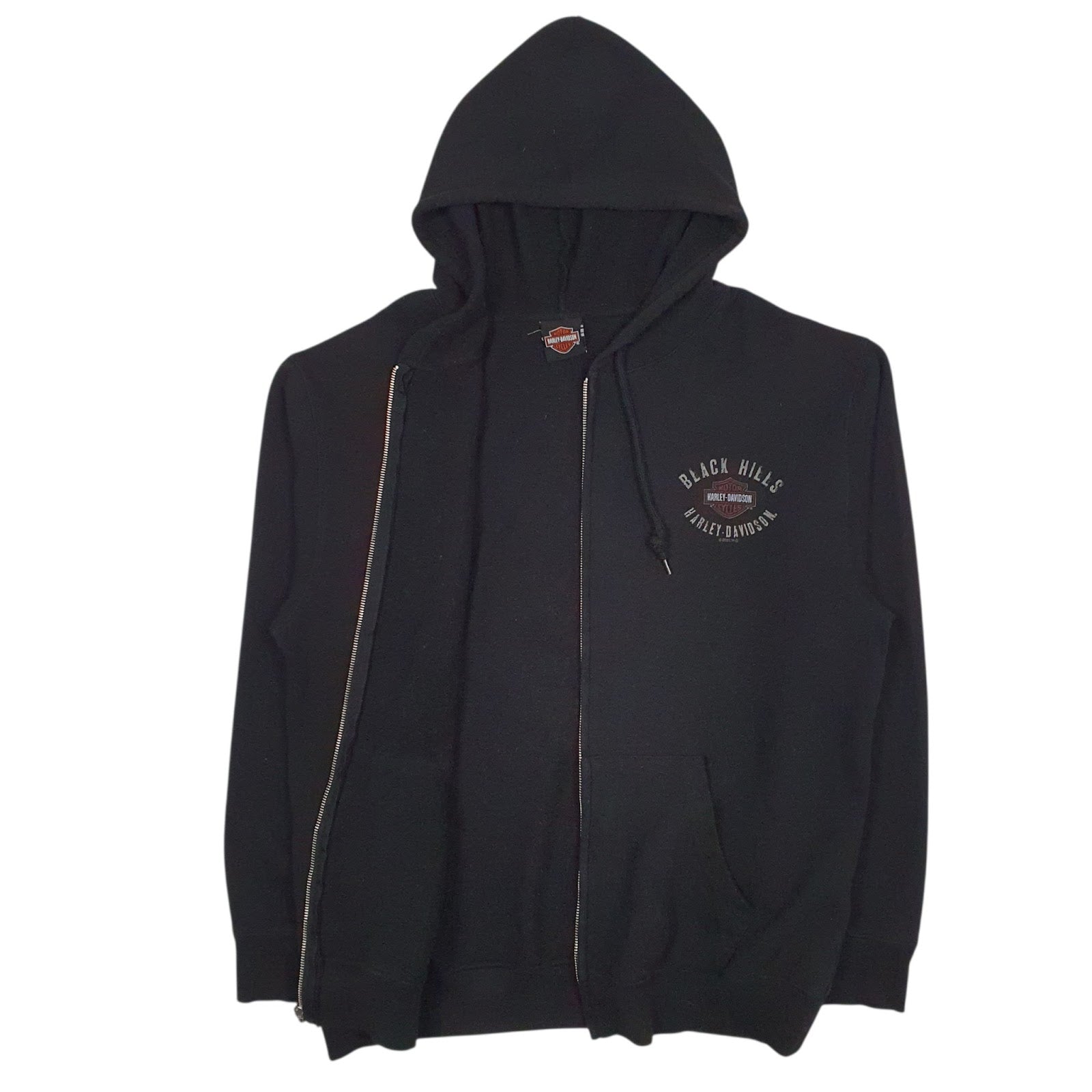 Mens Black Harley Davidson Graphic Full Zip Jumper