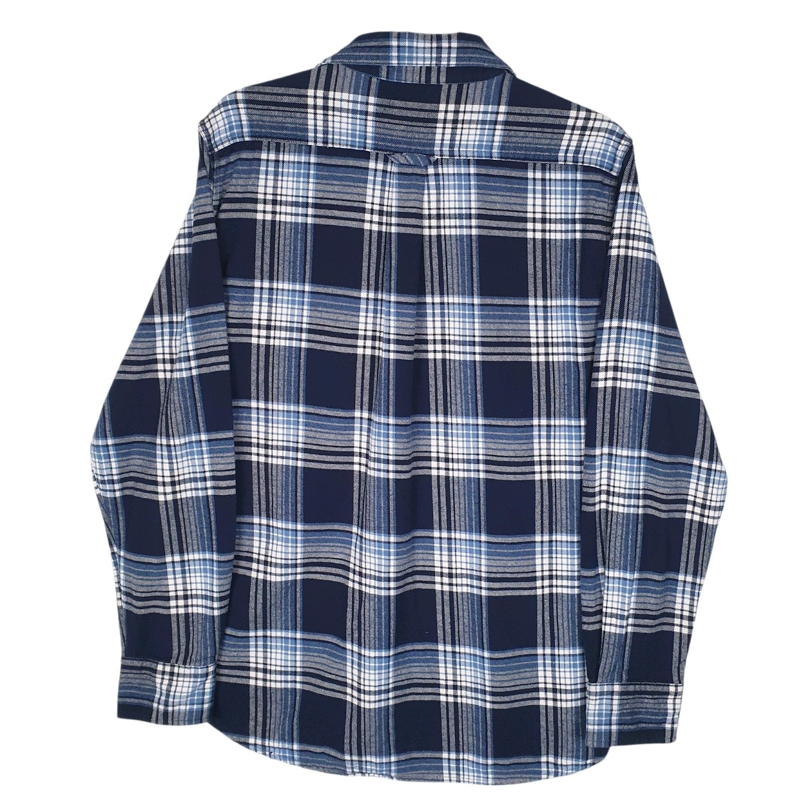 Mens Blue Eddie Bauer Flannel  Shirt