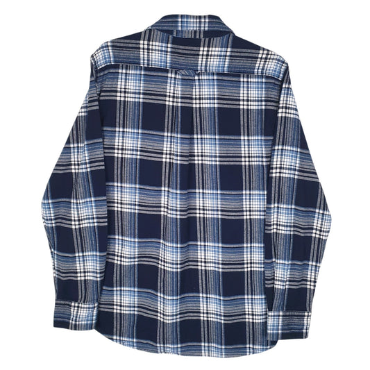 Mens Blue Eddie Bauer Flannel  Shirt