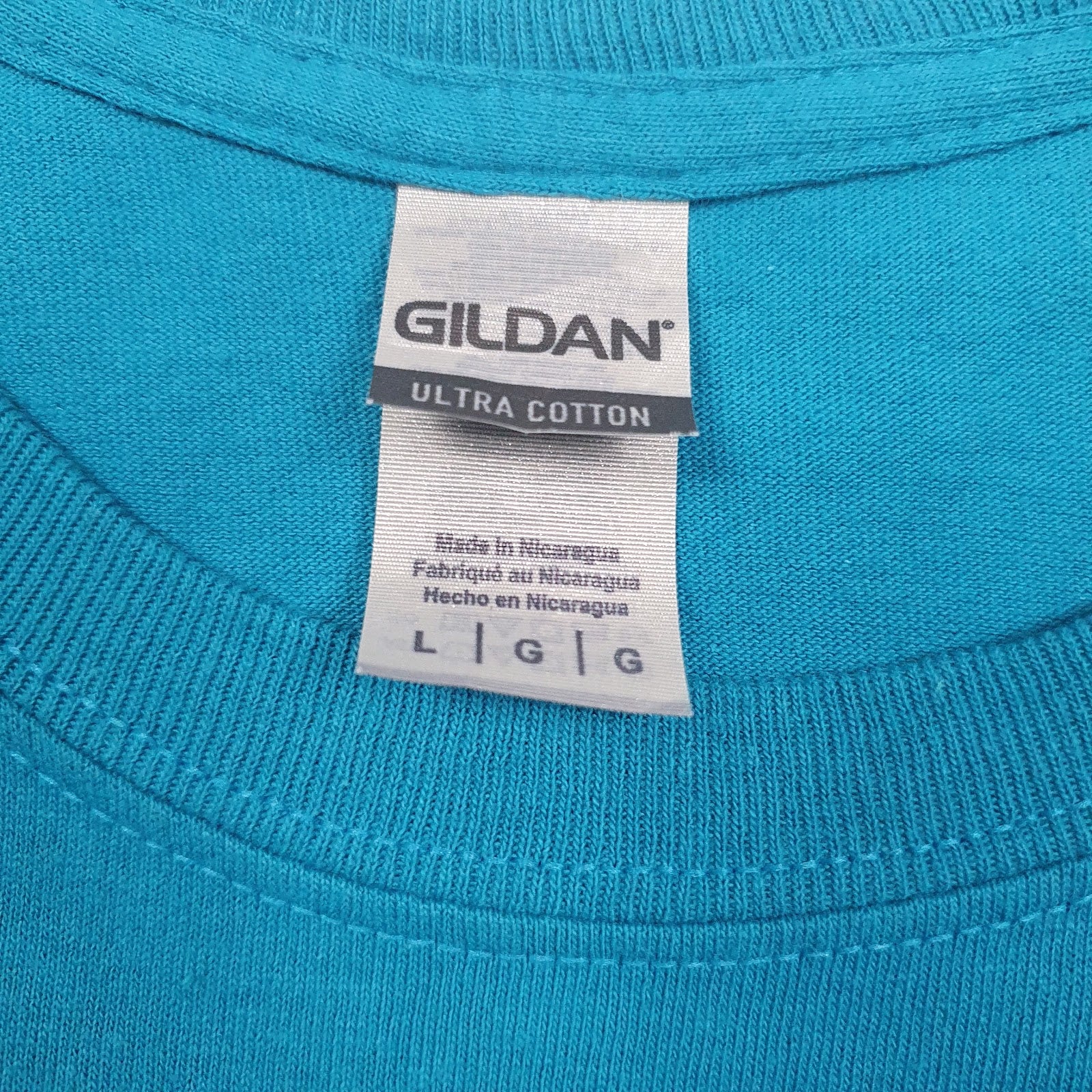 Mens Blue Gildan   T Shirt