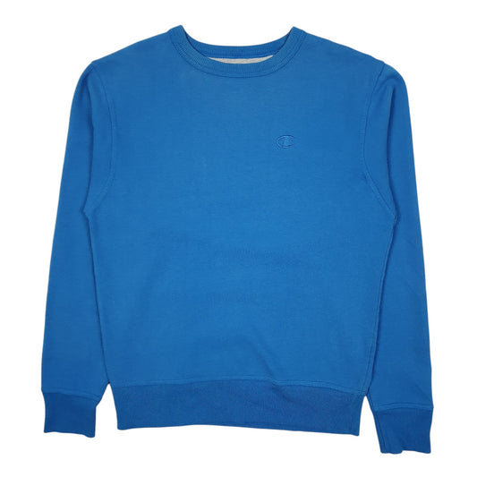 Mens Blue Champion  Crewneck Jumper