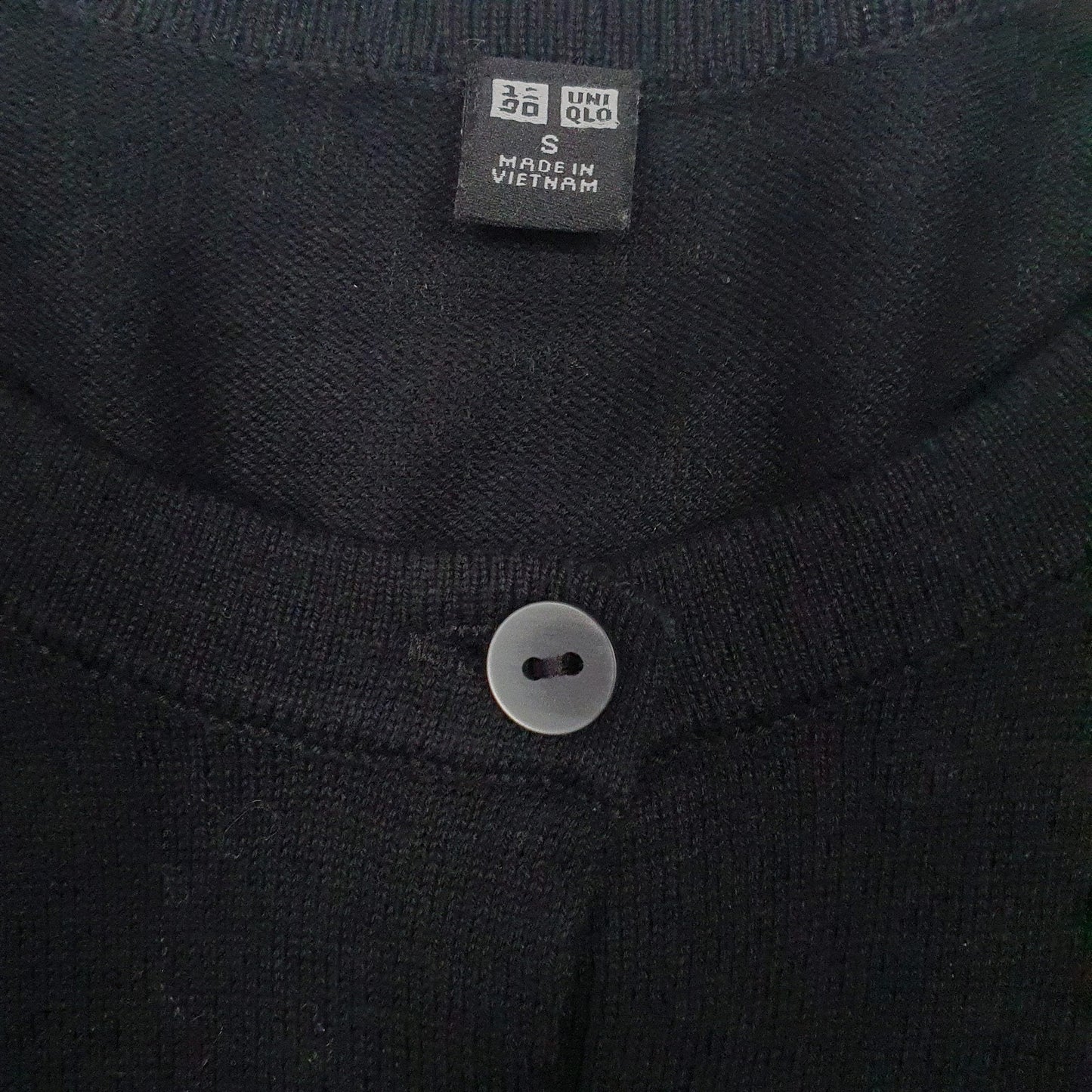 Mens Black Uniqlo  Cardigan Jumper