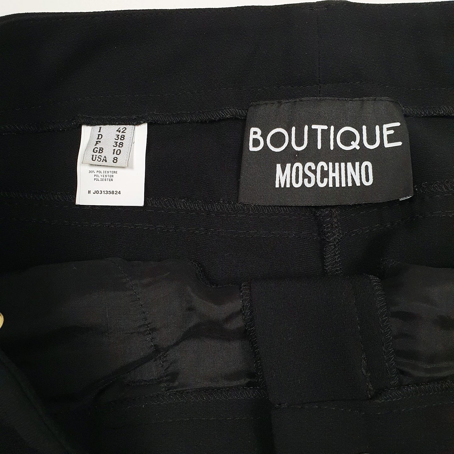 Womens Black Moschino   Trousers