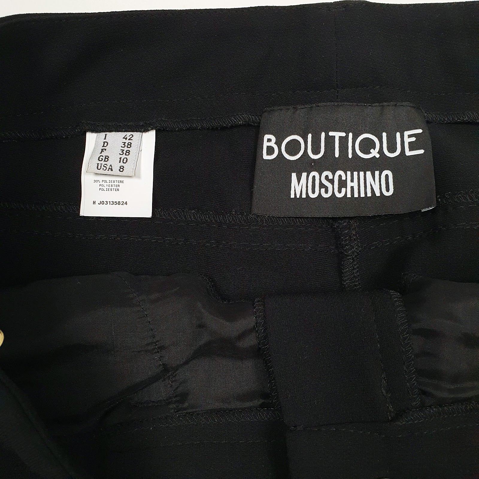 Womens Black Moschino   Trousers