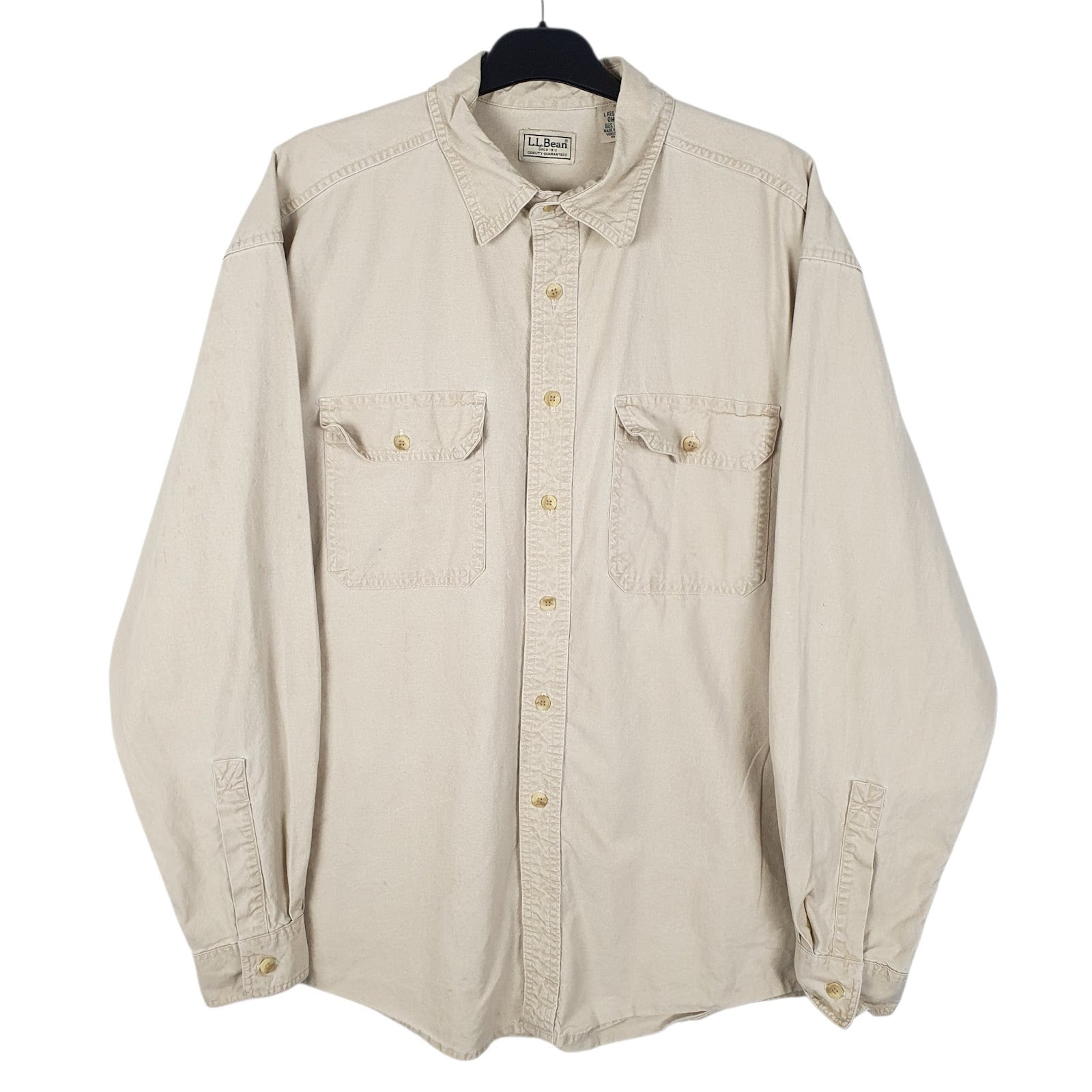 Mens Beige L.L.Bean  Long Sleeve Shirt