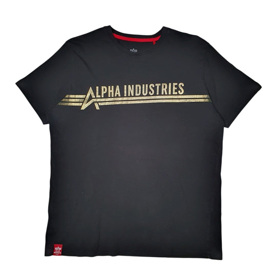 Mens Black Alpha Industries  Short Sleeve T Shirt