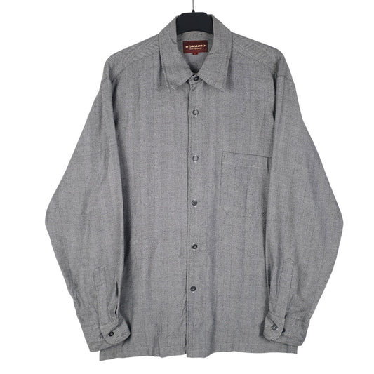 Mens Grey Bonario  Long Sleeve Shirt