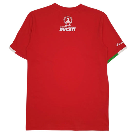 Mens Red Ducati 2007 Champion Del Mondo  T Shirt
