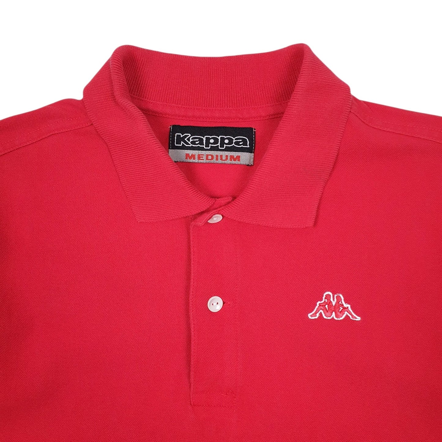 Mens Red Kappa  Hoodie Polo Shirt