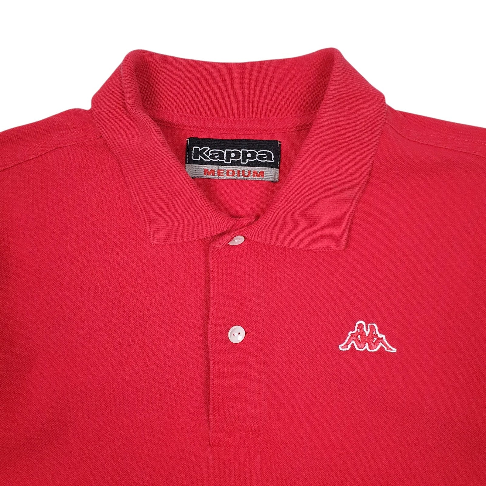 Mens Red Kappa  Hoodie Polo Shirt