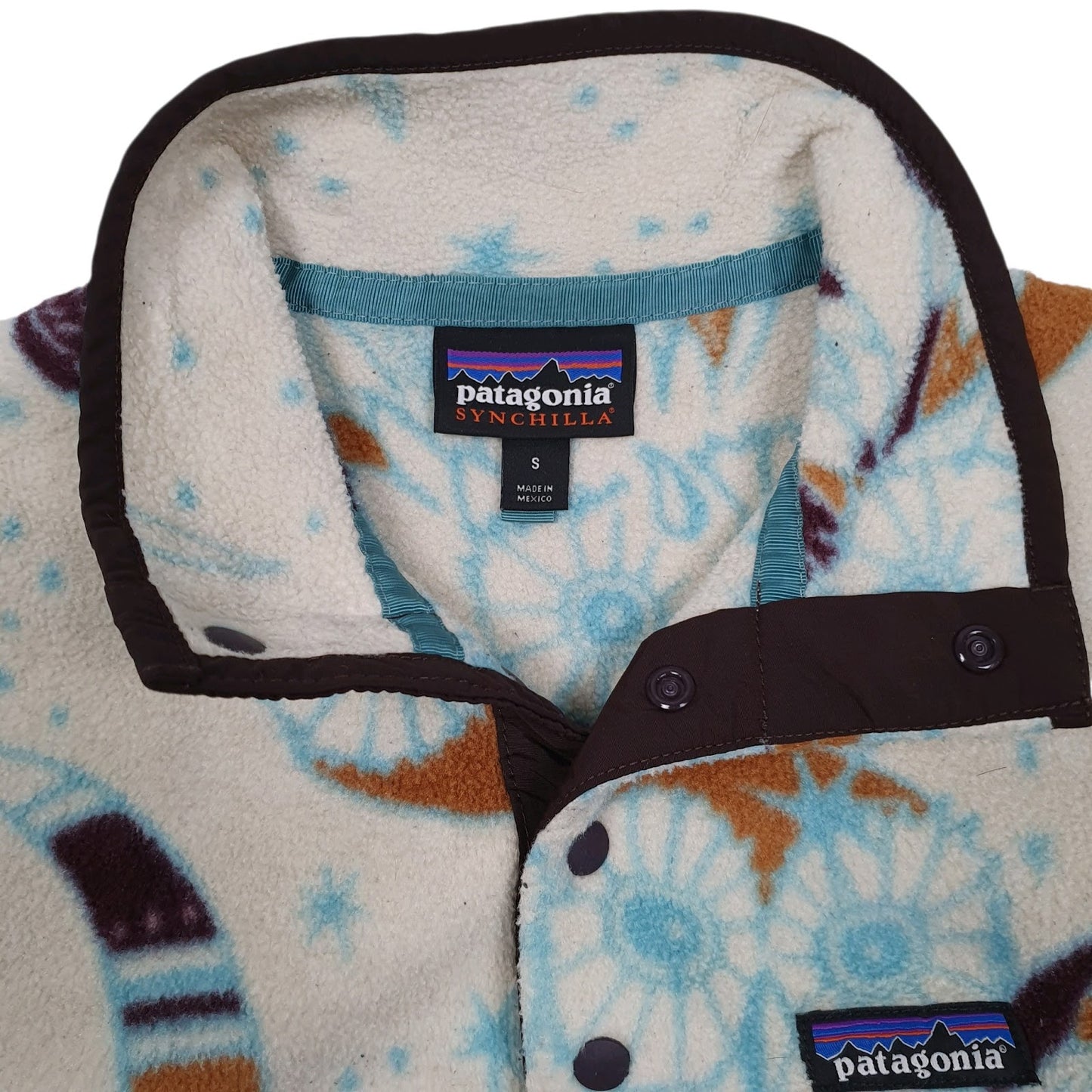 Mens White Patagonia Lightweight Synchilla Quarter Zip Jumper