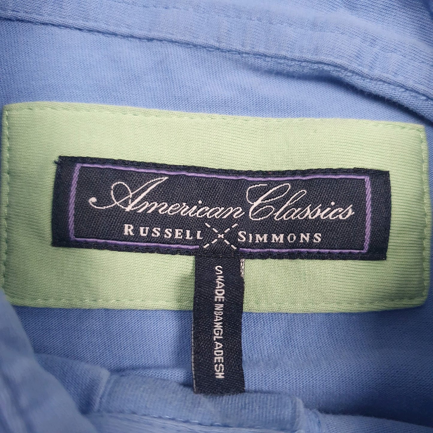 Mens Blue Russel Simmons   Polo Shirt