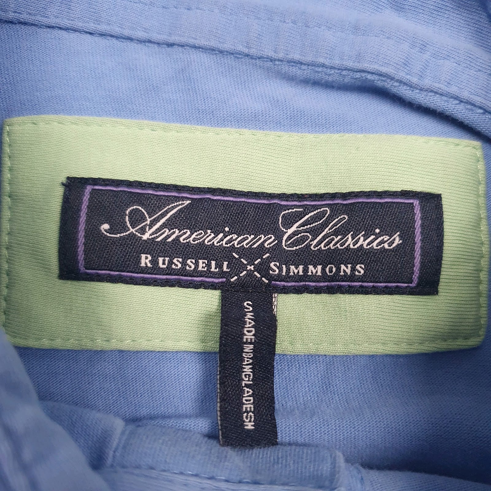 Mens Blue Russel Simmons   Polo Shirt