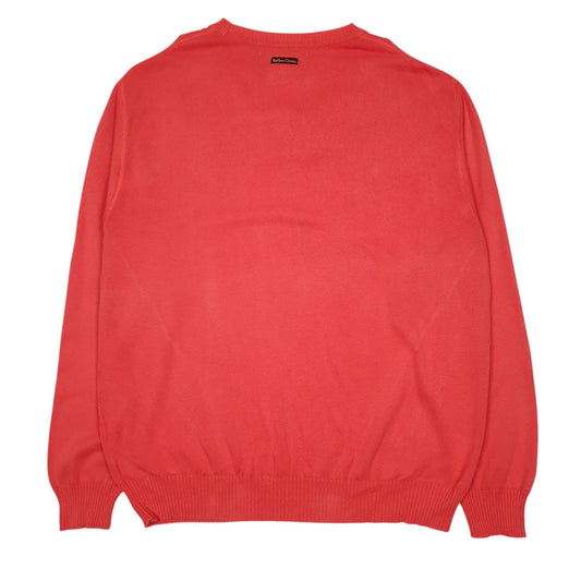 Mens Red Marlboro Vintage V Neck Jumper