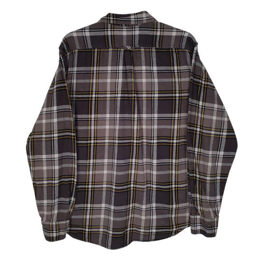Mens Grey Eddie Bauer Flannel  Shirt