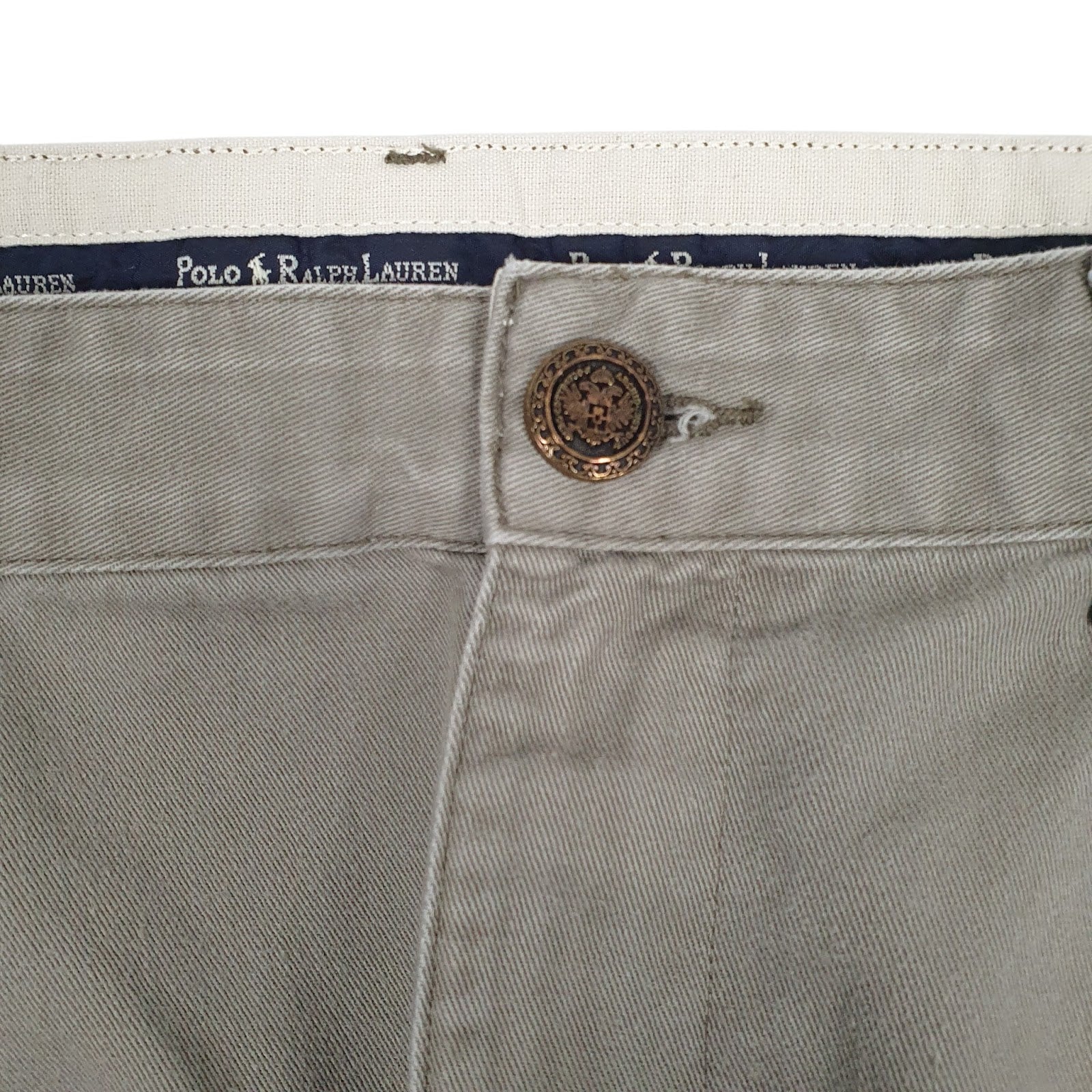 Mens Grey Polo Ralph Lauren Pleated  Trousers