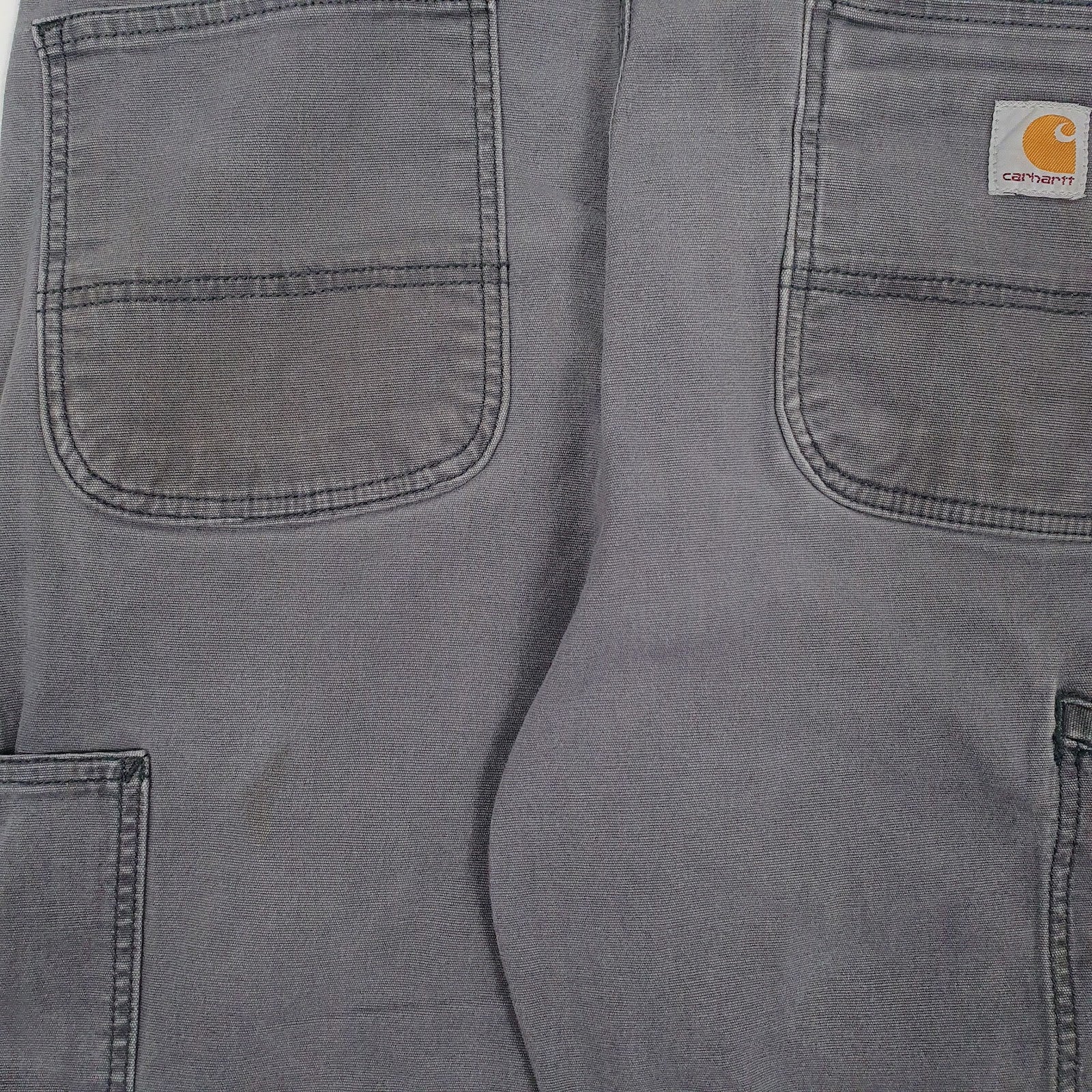 Mens Grey Carhartt Double Knee  Trousers