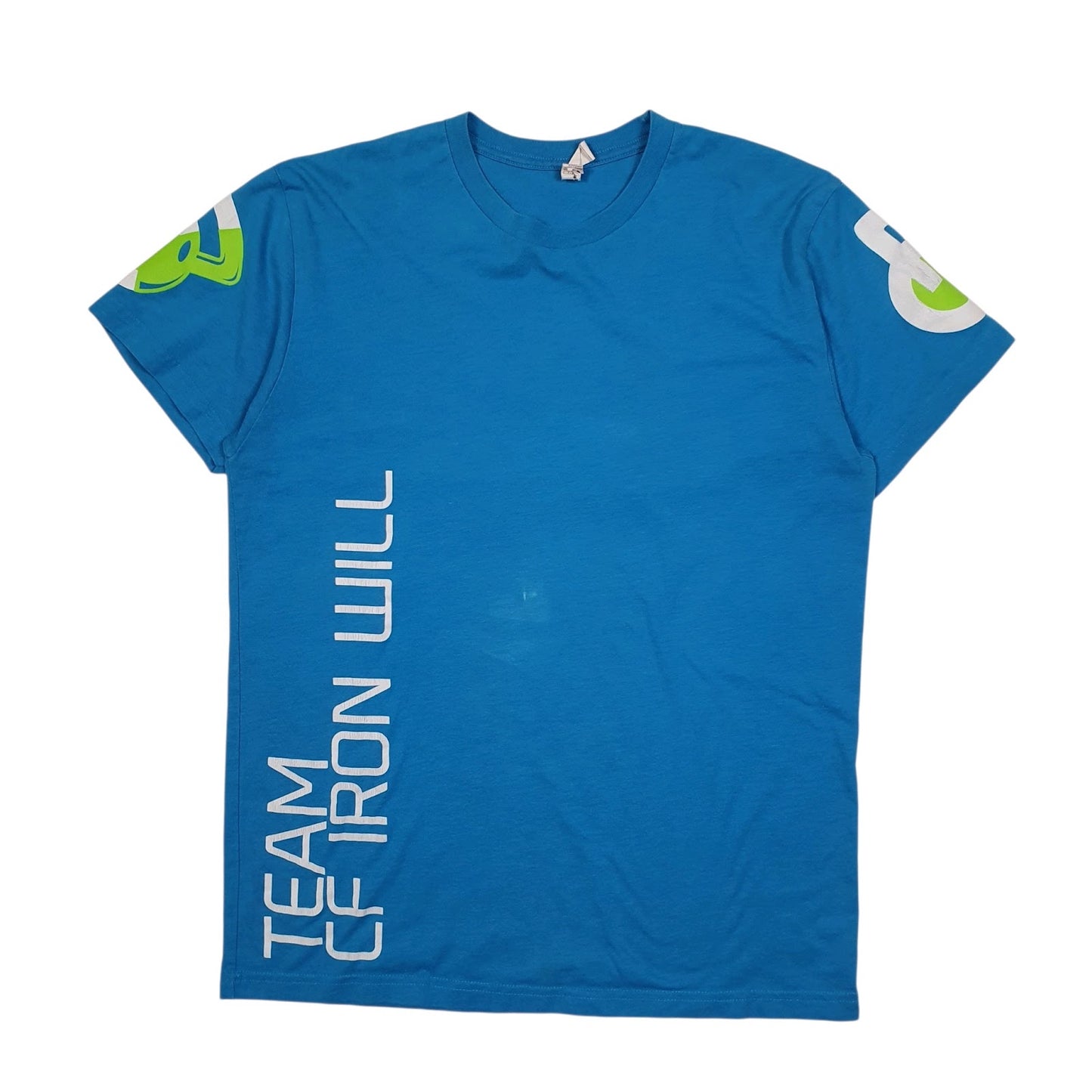 Mens Blue Next Level Team CFIW Iron Will Short Sleeve T Shirt