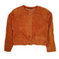 Womens Orange Spengler Suede  Coat