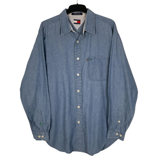Mens Blue Tommy Hilfiger Denim Long Sleeve Shirt