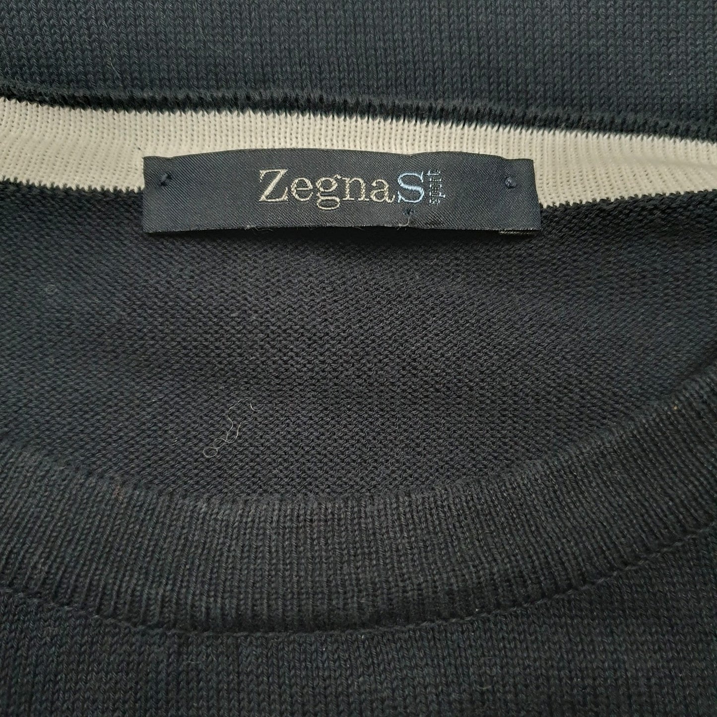 Mens Navy Ermenegildo Zegna Sport Crewneck Jumper