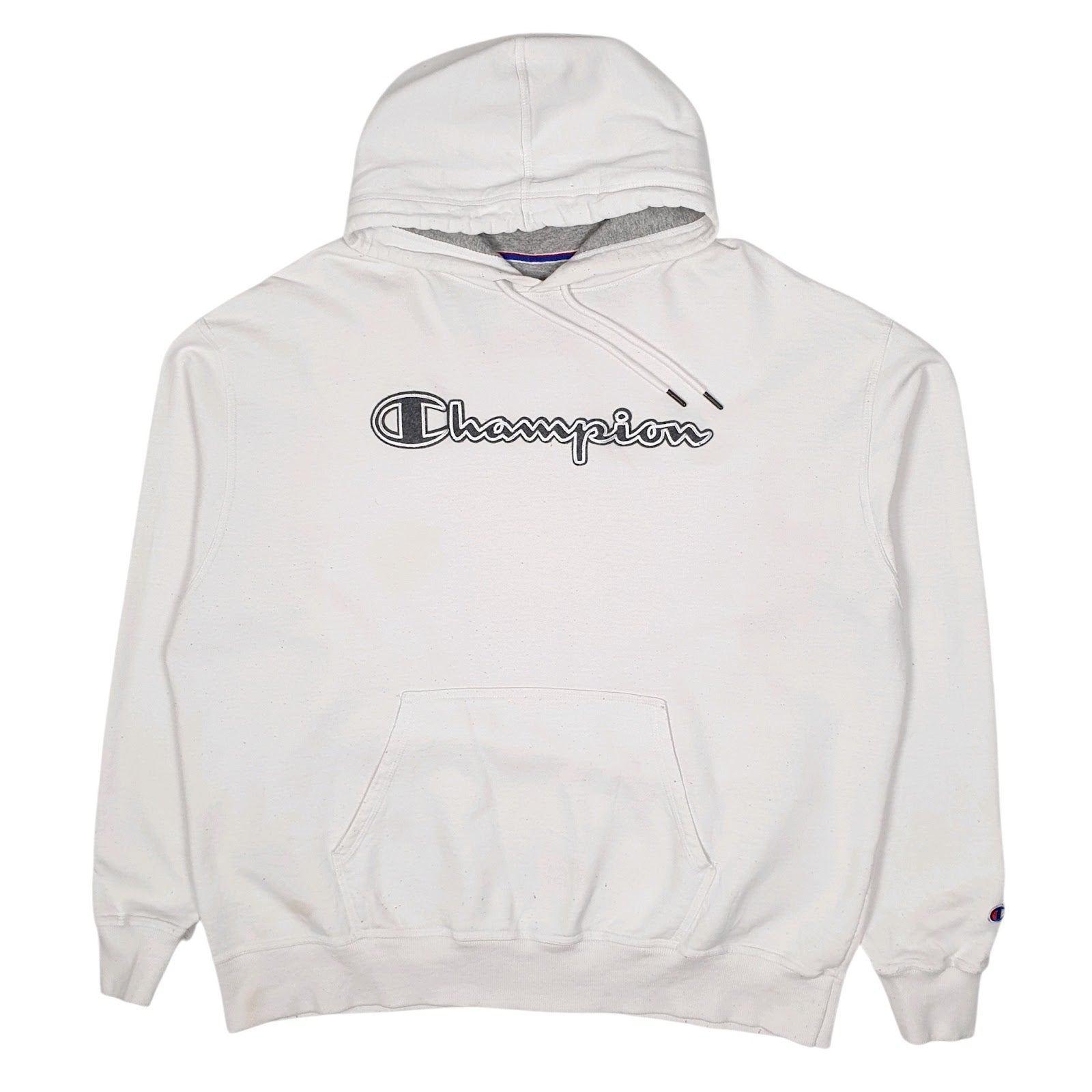 Mens White Champion  Hoodie Jumper