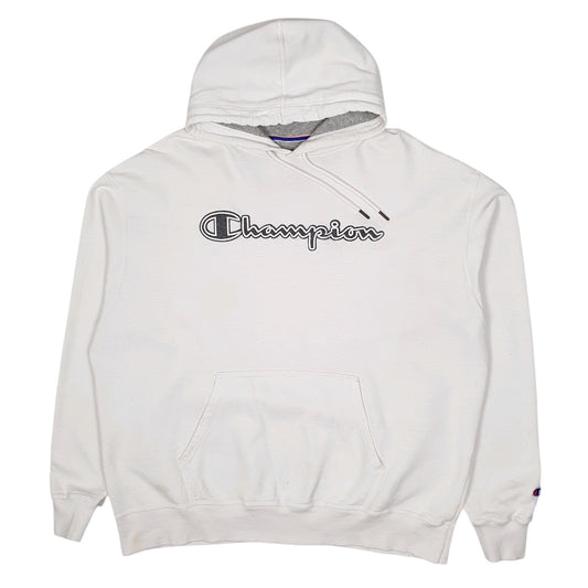 Mens White Champion  Hoodie Jumper