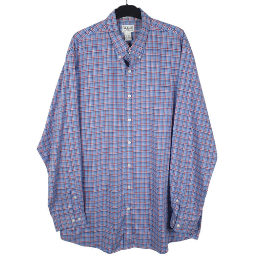 Mens Blue L.L.Bean  Long Sleeve Shirt