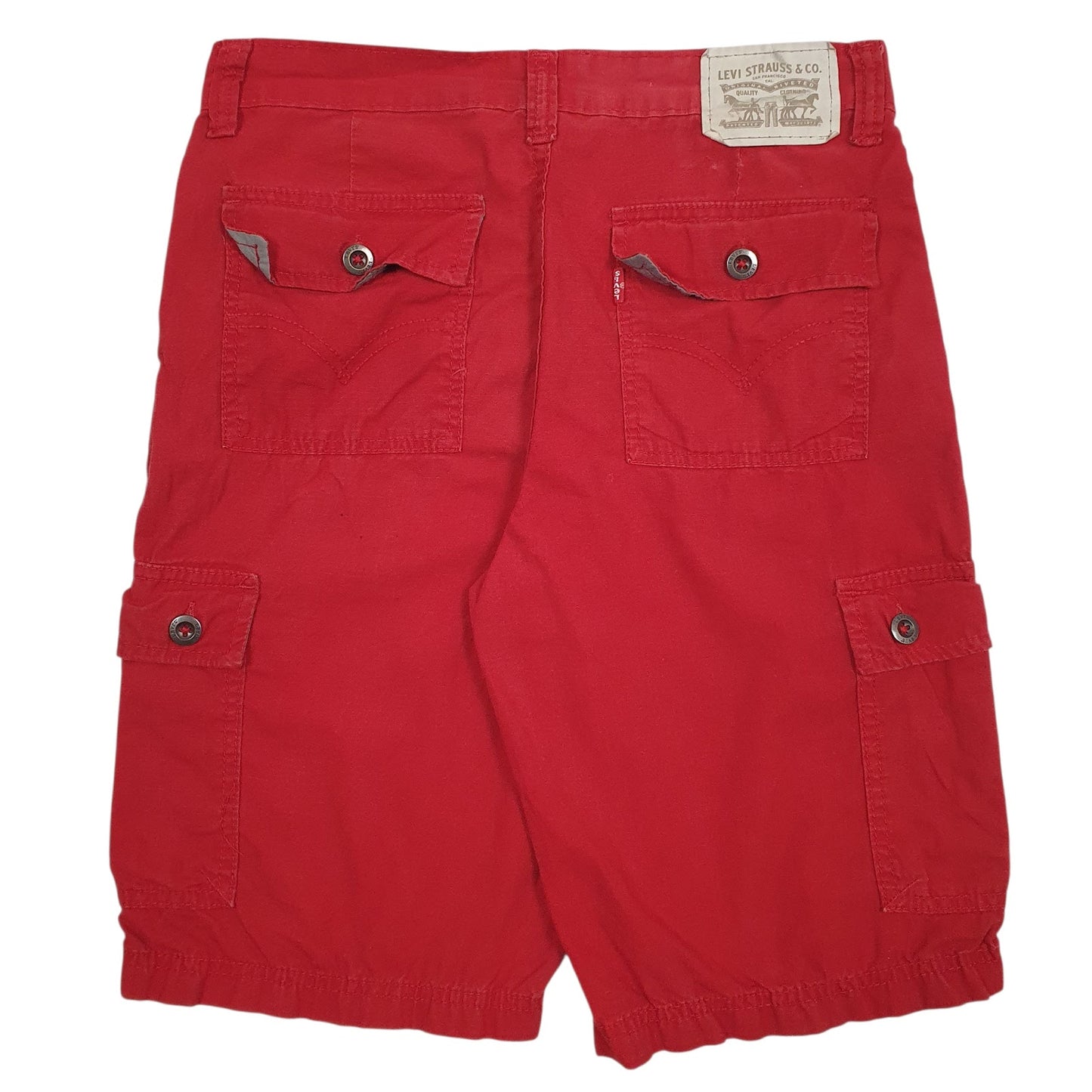 Mens Red Levis  Quarter Zip Shorts
