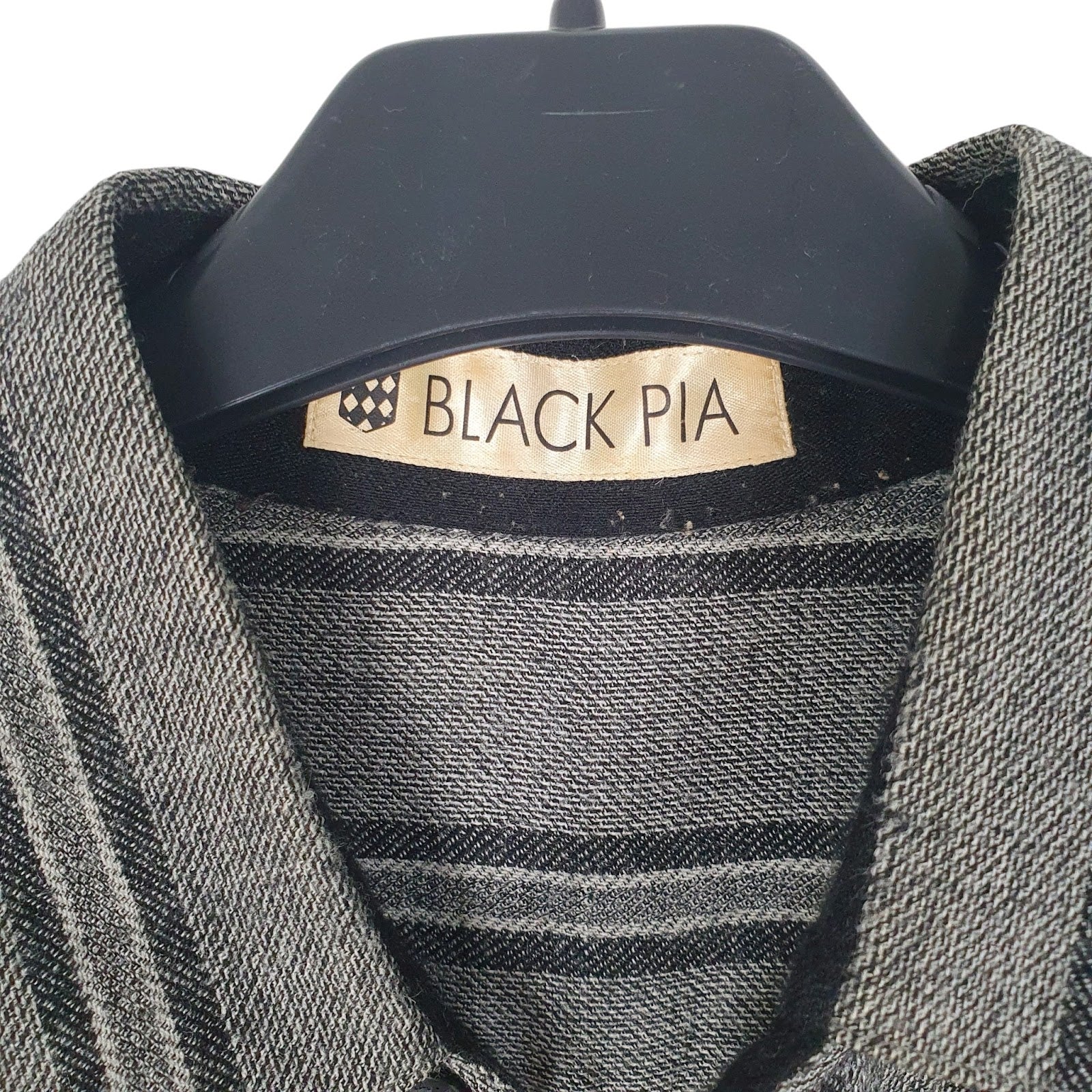 Mens Grey Black Pia Flannel  Shirt