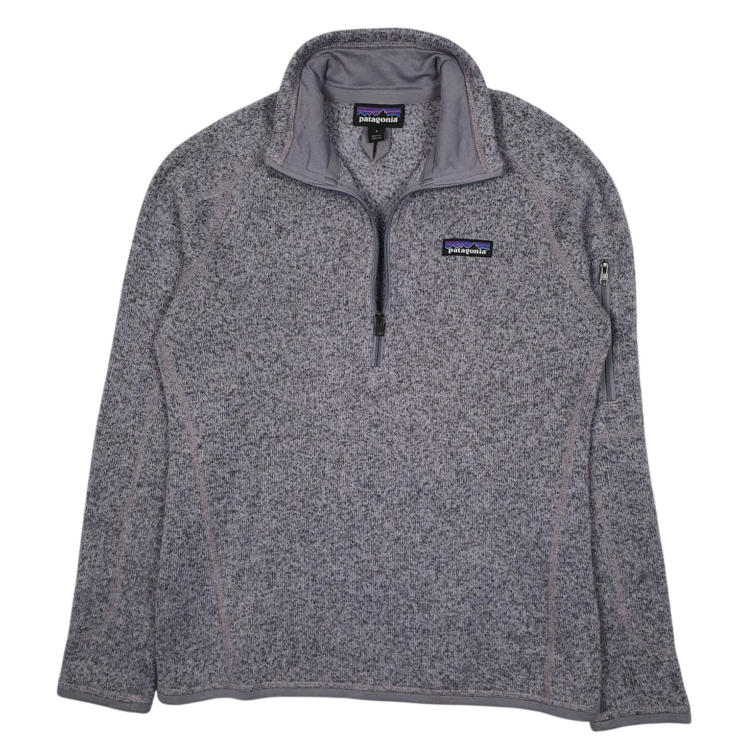 Womens Purple Patagonia Better Sweater Quarter Zip Jumper