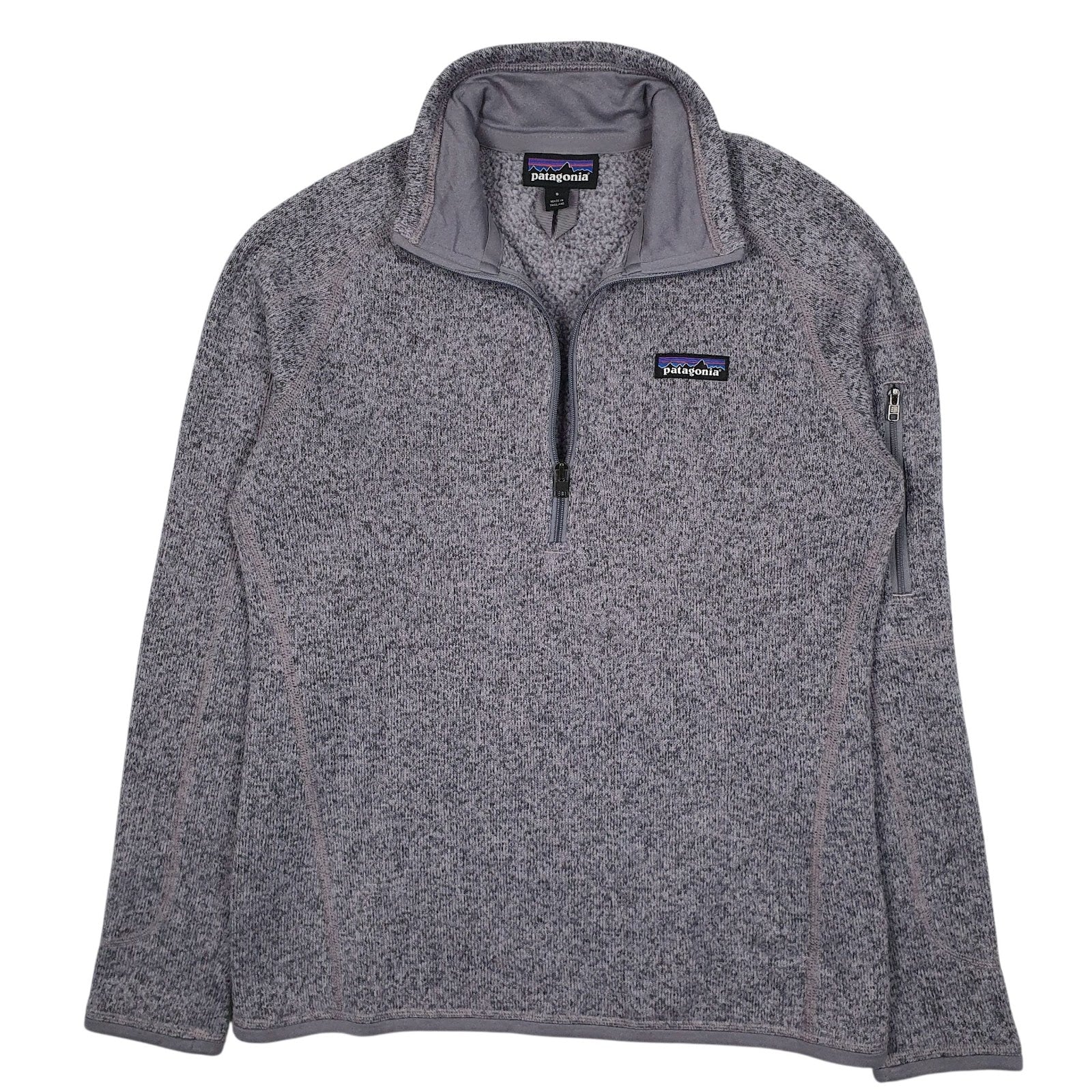 Womens Purple Patagonia Better Sweater Quarter Zip Jumper
