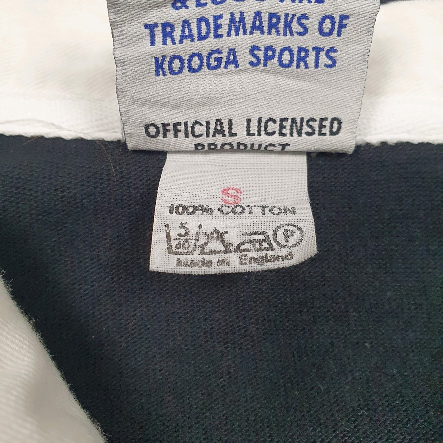 Mens Black Kooga Rugby Vintage Plymouth College  Polo Shirt