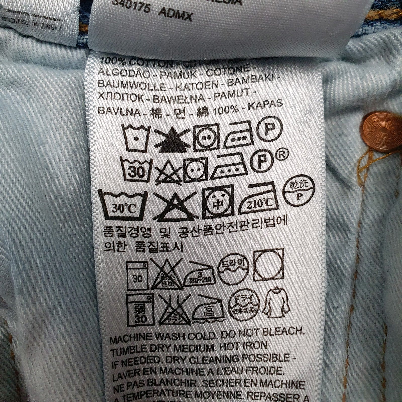Mens Blue Levis Distressed  Jeans