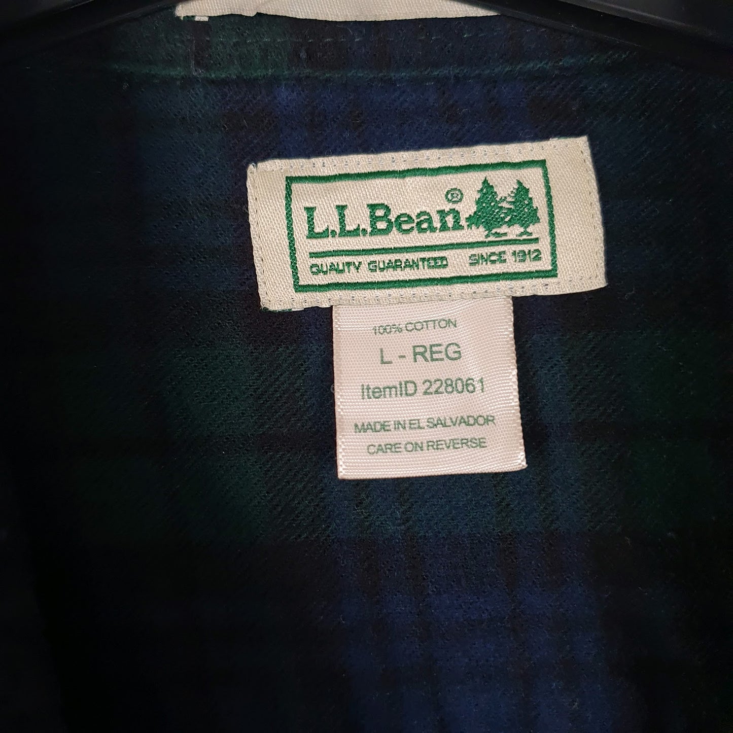 Mens Navy L.L.Bean Flannel  Shirt
