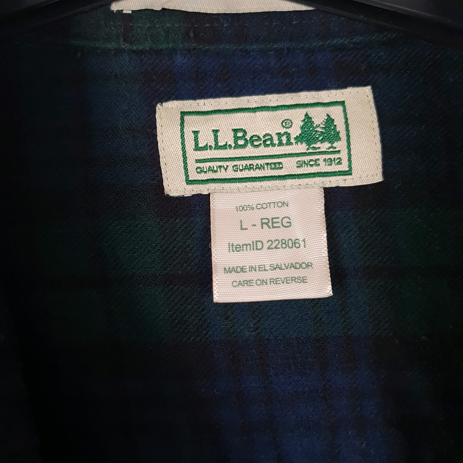 Mens Navy L.L.Bean Flannel  Shirt