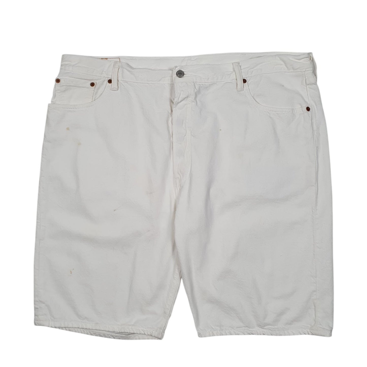 Mens White Levis 501 Denim Shorts