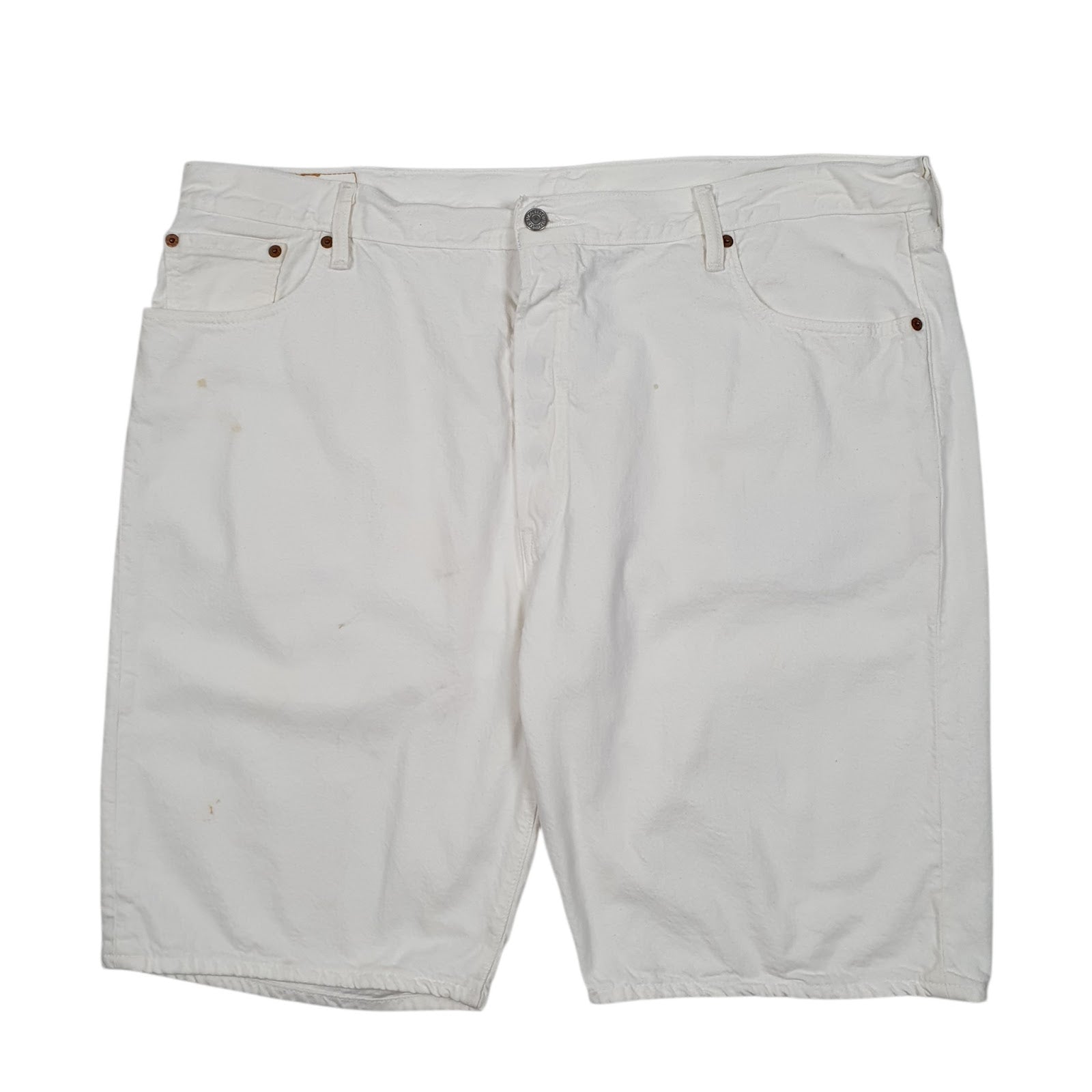 Mens White Levis 501 Denim Shorts