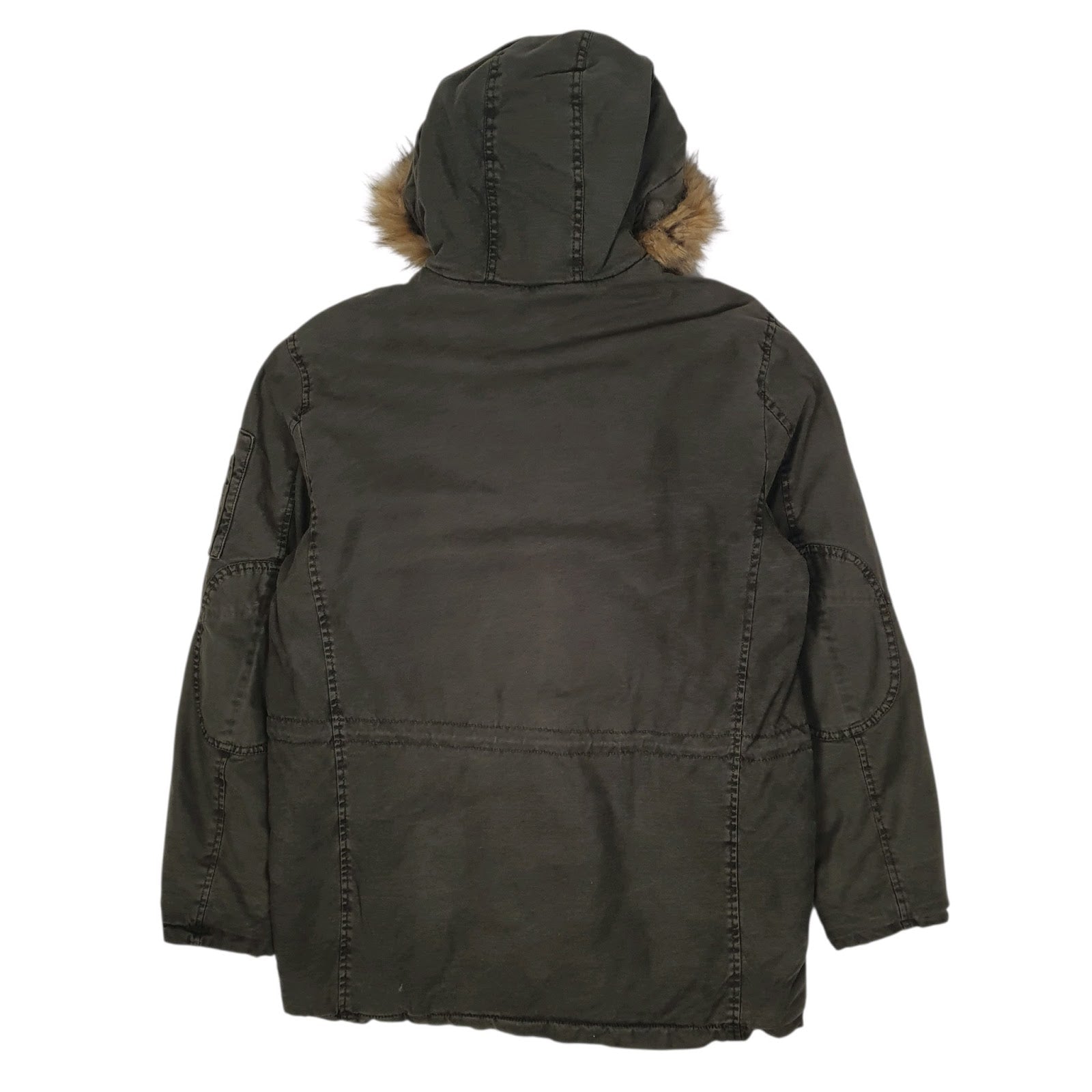 Mens Green Levis Heavy Sherpa Lined Military  Coat