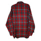 Mens Red Brugi Plaid Flannel  Shirt