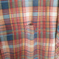 Mens Red Friendship Vintage Flannel  Shirt