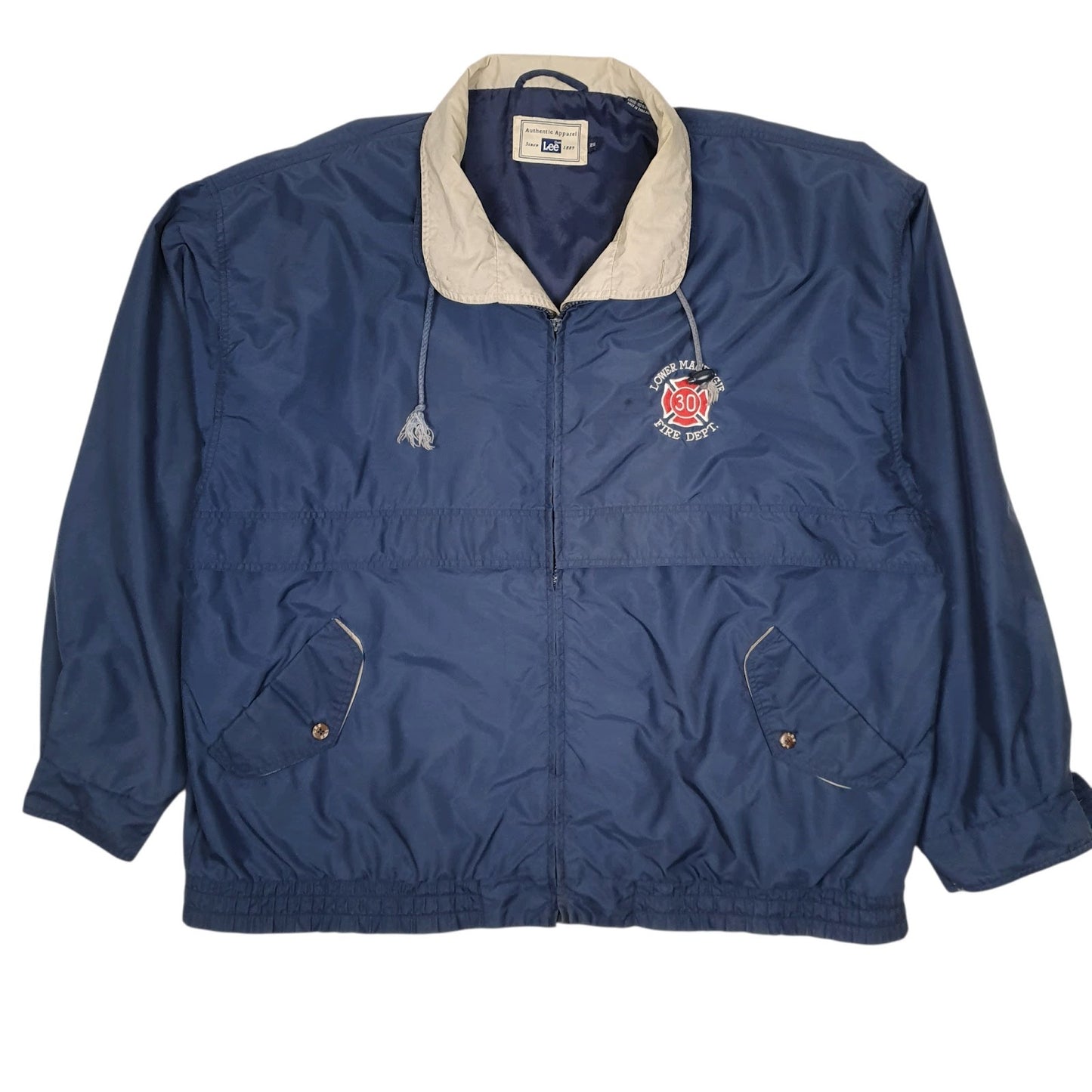 Mens Navy Lee Lower Macungie Fire Dept Vintage 90s  Coat