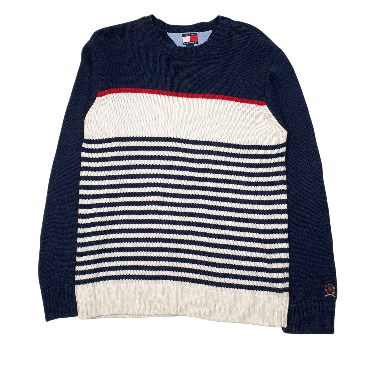 Womens Cream Tommy Hilfiger Vintage 00s Knit Crewneck Jumper
