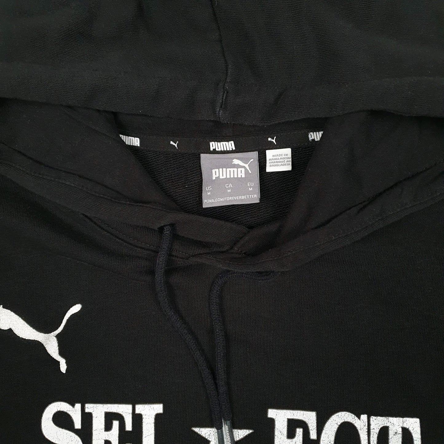 Mens Black Puma Sel Ect Hoodie Jumper